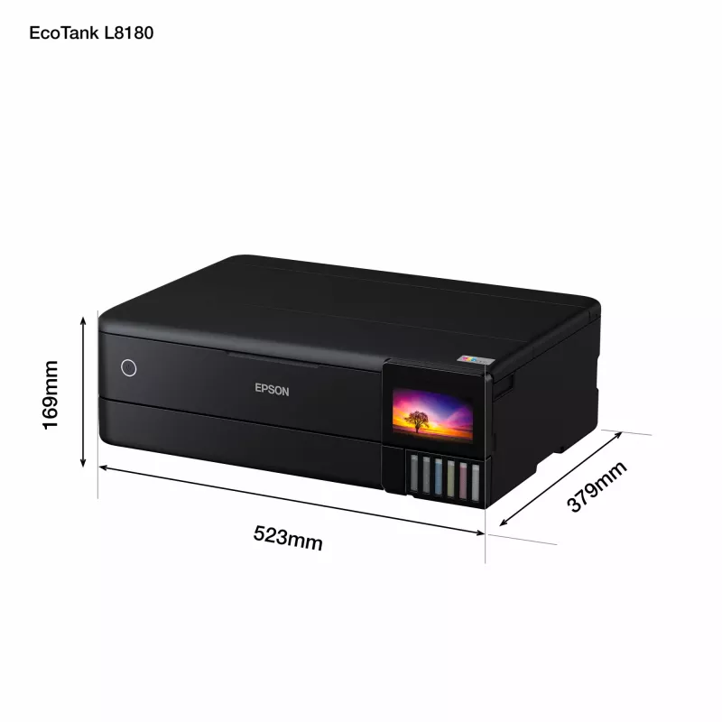 Daudzfunkciju tintes printeris Epson EcoTank L8180 — A3+, krāsu, 5760x1440 DPI, 32 ppm, duplekss, Wi‑Fi, Ethernet