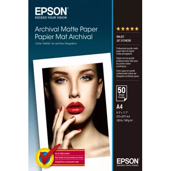 Epson Archival Matte Papīrs - A4 - 50 loksnes