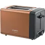 Toasteris Bosch TAT4P429, 2 šķēles, 970 W, melns/brūns, kompakts nerūsējošais tērauds