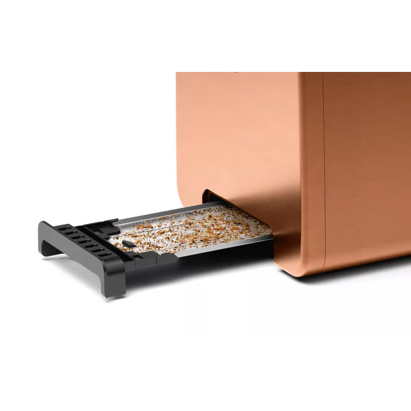 Toasteris Bosch TAT4P429, 2 šķēles, 970 W, melns/brūns, kompakts nerūsējošais tērauds