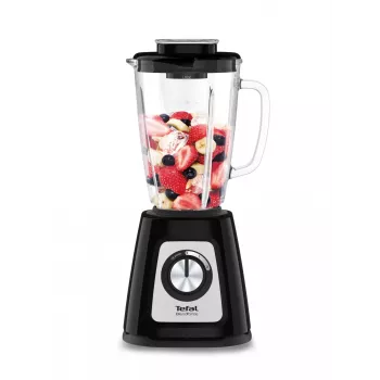 Galda blenderis Tefal BlendForce II BL4388 — 800 W, 1,25 L stikla trauks, ledus drupināšana, melns/brushed steel