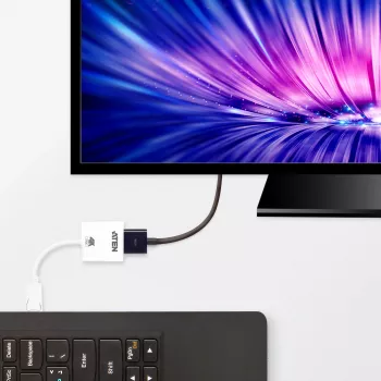 ATEN True 4K DisplayPort uz HDMI aktīvais adapteris, 4096 x 2160 pikseļi, 60 Hz, balts