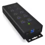 ICY BOX IB-HUB1703-QC3 USB 3.2 Gen 1 Type-B 5000 Mbit/s Melns
