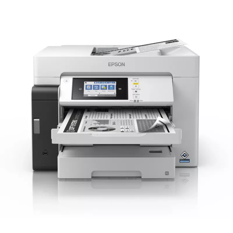 Daudzfunkciju ierīce Epson M15180 — tintes melnbalts printeris, 4800x1200 DPI, krāsu skenēšana 1200x1200, A4, Wi‑Fi, Ethernet, duplekss