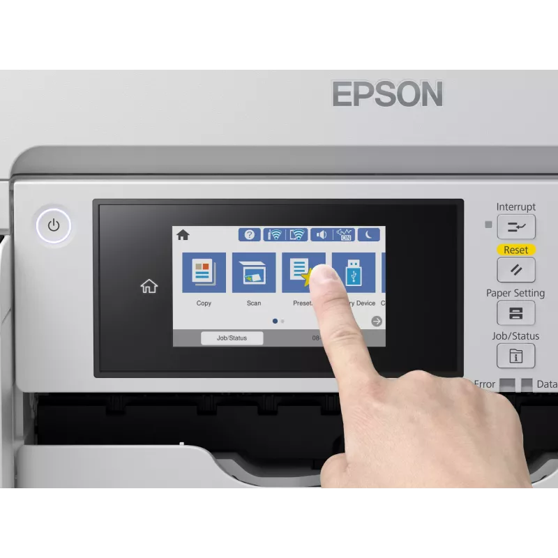 Daudzfunkciju ierīce Epson M15180 — tintes melnbalts printeris, 4800x1200 DPI, krāsu skenēšana 1200x1200, A4, Wi‑Fi, Ethernet, duplekss