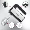 Rokas mikseris Adler AD 4225 — 5 ātrumi, turbo, 300 W, inox/sudrabs-melns, putotāji un mīklas āķi