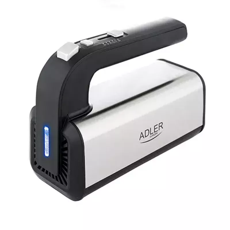 Rokas mikseris Adler AD 4225 — 5 ātrumi, turbo, 300 W, inox/sudrabs-melns, putotāji un mīklas āķi