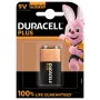 Vienreizējās lietošanas baterija Duracell 9V Plus 100 sārma, 9 V, 1 gab.