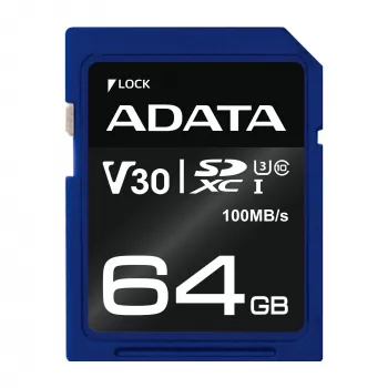 ADATA ASDX64GUI3V30S-R atmiņas karte 64 GB SDXC UHS-I Class 10