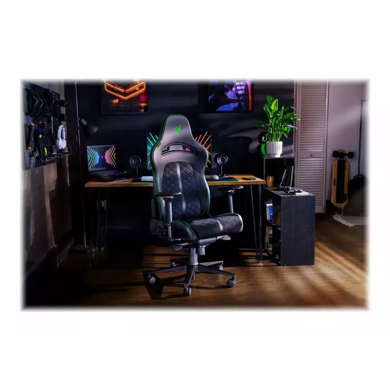 Spēļu krēsls Razer Enki ar polsterētu sēdekli Melns, 136 kg, 670x680x1380 mm