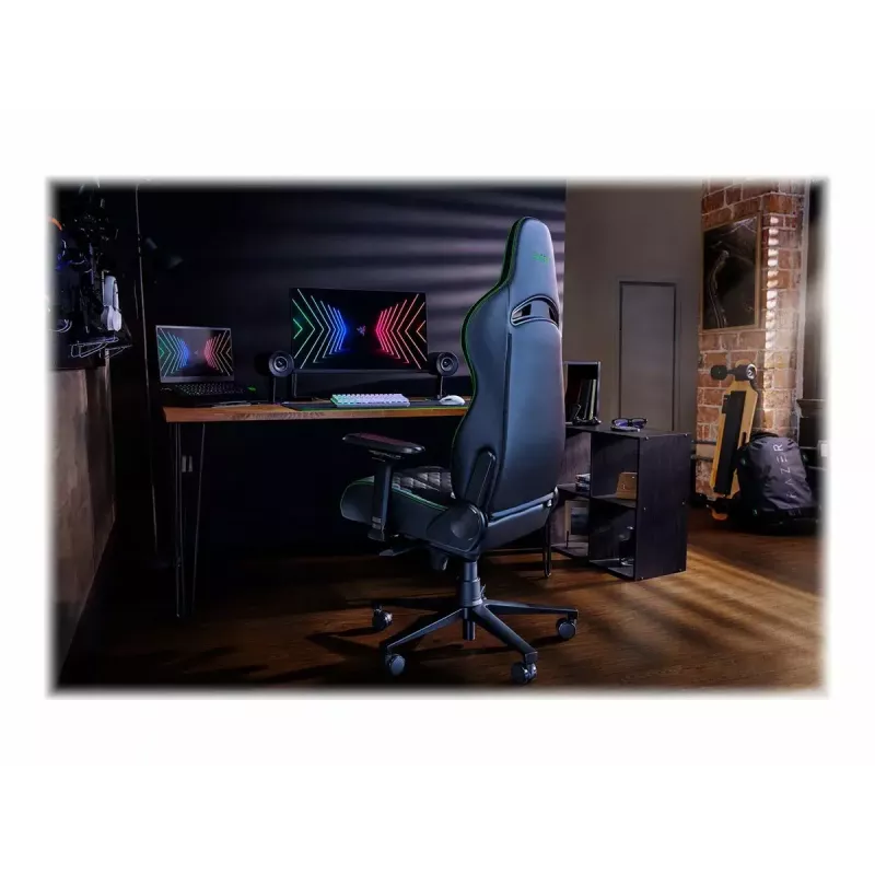 Spēļu krēsls Razer Enki ar polsterētu sēdekli Melns, 136 kg, 670x680x1380 mm