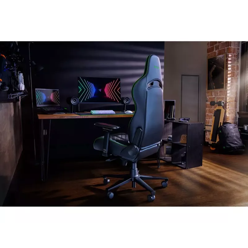 Spēļu krēsls Razer Enki ar polsterētu sēdekli Melns, 136 kg, 670x680x1380 mm