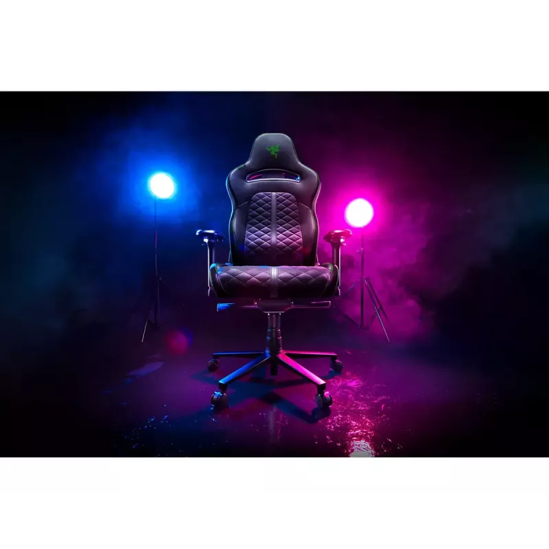Spēļu krēsls Razer Enki ar polsterētu sēdekli Melns, 136 kg, 670x680x1380 mm