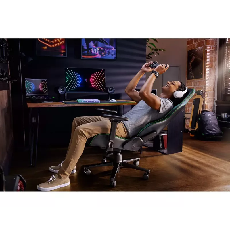 Spēļu krēsls Razer Enki ar polsterētu sēdekli Melns, 136 kg, 670x680x1380 mm