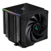 Dzesētājs DeepCool AK620 12 cm, divi 120 mm ventilatori, 6 siltuma caurules, TDP 260 W, PWM, FDB, augstums 160 mm, melns