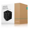 Dzesētājs DeepCool AK620 12 cm, divi 120 mm ventilatori, 6 siltuma caurules, TDP 260 W, PWM, FDB, augstums 160 mm, melns