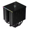 Dzesētājs DeepCool AK620 12 cm, divi 120 mm ventilatori, 6 siltuma caurules, TDP 260 W, PWM, FDB, augstums 160 mm, melns