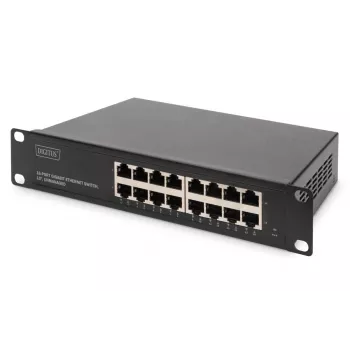 DIGITUS 16-portu Gigabit Ethernet Slēdzis 10 collu neuzraudzīts