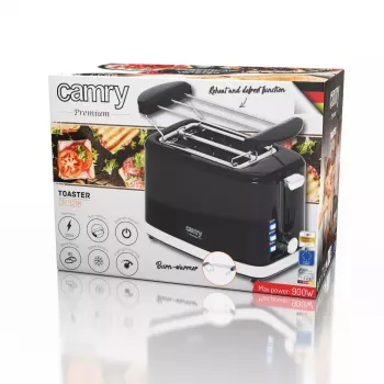 Toasteris Camry Premium CR 3218 2 šķēles 900 W Melns Sudrabs