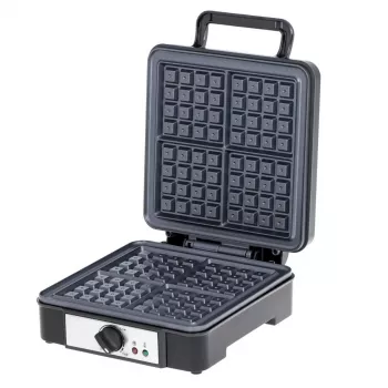 Vafeļu gludeklis Adler AD 3049, 4 kvadrātveida vafeles, nepiedegošs, 1800 W, melns