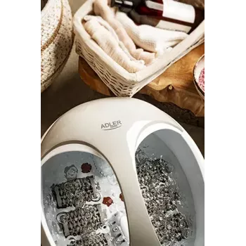 Pēdu vanna Adler AD 2177 — infrasarkanais pēdu masētājs ar siltumu, vibrāciju, burbuļiem, 450 W, 5.6 L tvertne, ergonomisks rokturis