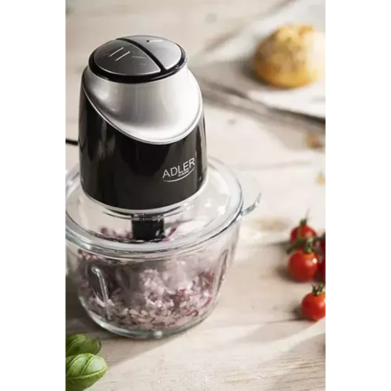 Elektriskais virtuves kombains Adler AD 4082, 1,2 L stikla bļoda, 300 W, 2 ātrumi, pulse, nerūsējošā tērauda asmeņi