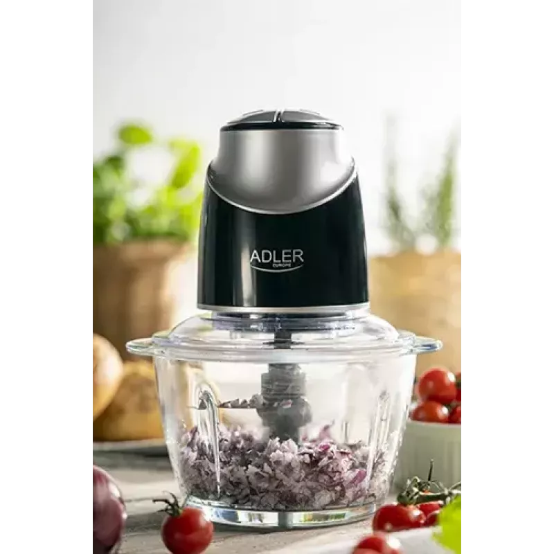 Elektriskais virtuves kombains Adler AD 4082, 1,2 L stikla bļoda, 300 W, 2 ātrumi, pulse, nerūsējošā tērauda asmeņi