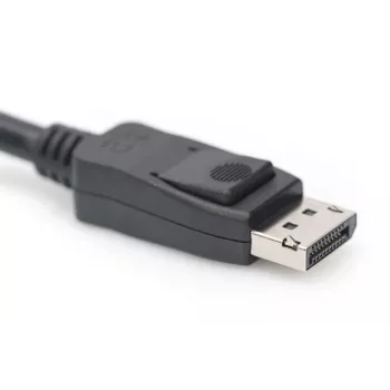 DIGITUS DisplayPort savienojuma kabelis, DP M/M, 3m ar fiksatoru, Ultra HD 8K, Vers. 1.3/1.4, melns