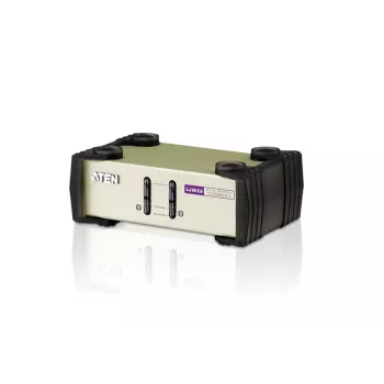 ATEN CS82U 2-portu USB/PS/2 VGA KVM slēdzis (ar kabeļiem), 2048x1536, QXGA, 0.72 W, gaiši pelēks
