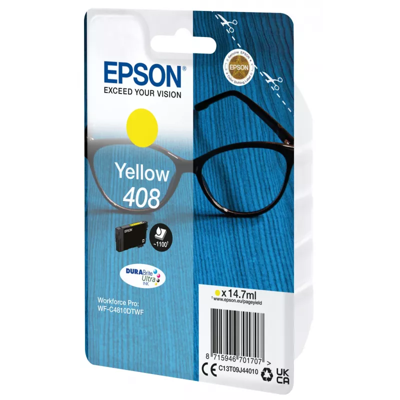 Epson C13T09J44010 oriģinālā dzeltenā tintes kasetne DURABrite Ultra 408L (standarta ietilpība)