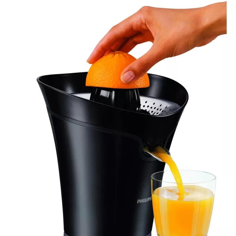 Sulu spiede Philips Avance Collection HR2752/90, citrusaugļu spiede, 85 W, melna, pretpilēšanas funkcija, vada uzglabāšana
