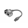 DIGITUS CAT 5e spraudņa adapteris 2x RJ45 ligzda uz 1x RJ45 spraudni 0,19 m