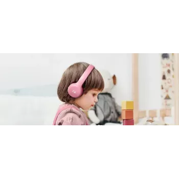 Muse M-215BTP Bluetooth stereo austiņas bērniem, apņemošās (over-ear), bezvadu, Bluetooth 5.0, rozā krāsā