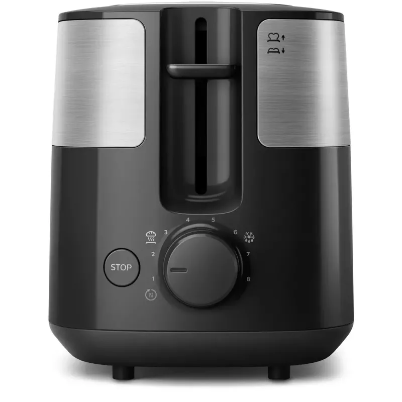 Toasteris Philips HD2516/90 Daily Collection — 2 šķēles, 830 W, 8 līmeņi, atkausēšana, izņemama drupaču paplāte