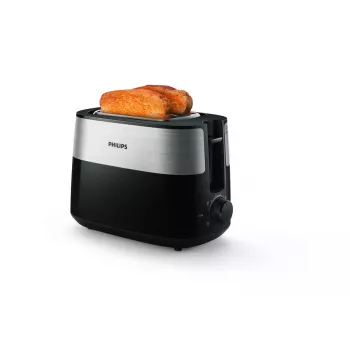 Toasteris Philips HD2516/90 Daily Collection — 2 šķēles, 830 W, 8 līmeņi, atkausēšana, izņemama drupaču paplāte