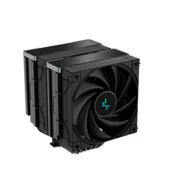Gaisa dzesētājs DeepCool AK620 ZERO DARK 12 cm Melns, 6 siltuma caurules, 2x120 mm PWM ventilatori, TDP 260 W, Augstums 160 mm