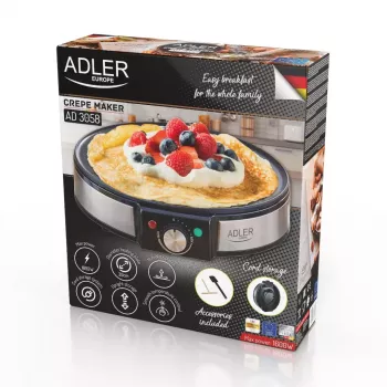 Pankūku panna Adler AD 3058 1600 W Melns Nerūsējošais tērauds