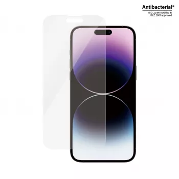 Aizsargstikls PanzerGlass Apple iPhone 14 Pro Max Classic Fit, pret skrāpējumiem un triecieniem