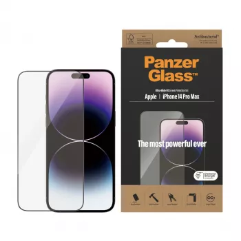 Aizsargstikls PanzerGlass Apple iPhone 14 Pro Max Ultra-Wide Fit, skrāpējumiem un triecieniem izturīgs