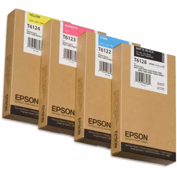 Epson T612400 viena dzeltenā kasetne 220 ml, pigmenta tinte, dzeltena