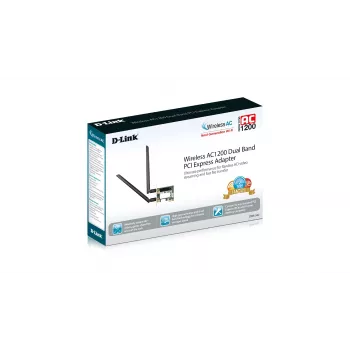 D-Link Wireless AC1200 divjoslu PCIe adapteris, iekšējais, vadu, PCI Express, WLAN, Wi-Fi 4 (802.11n), 867 Mbit/s