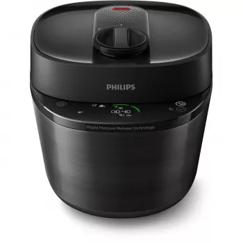 Elektriskā spiediena katls Philips HD2151/40 — 5 L, 1000 W, 34 automātiskās programmas, melns