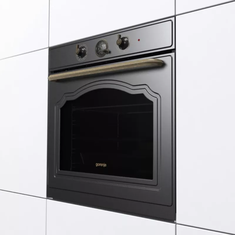Gorenje BO3CO4L02 1 BOS67371CLB PL_ILCL liela elektriskā cepeškrāsns, 77 L, 2300 W, iebūvējama, melna