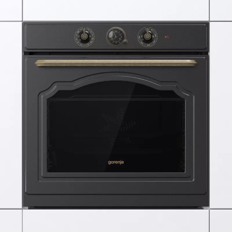 Gorenje BO3CO4L02 1 BOS67371CLB PL_ILCL liela elektriskā cepeškrāsns, 77 L, 2300 W, iebūvējama, melna