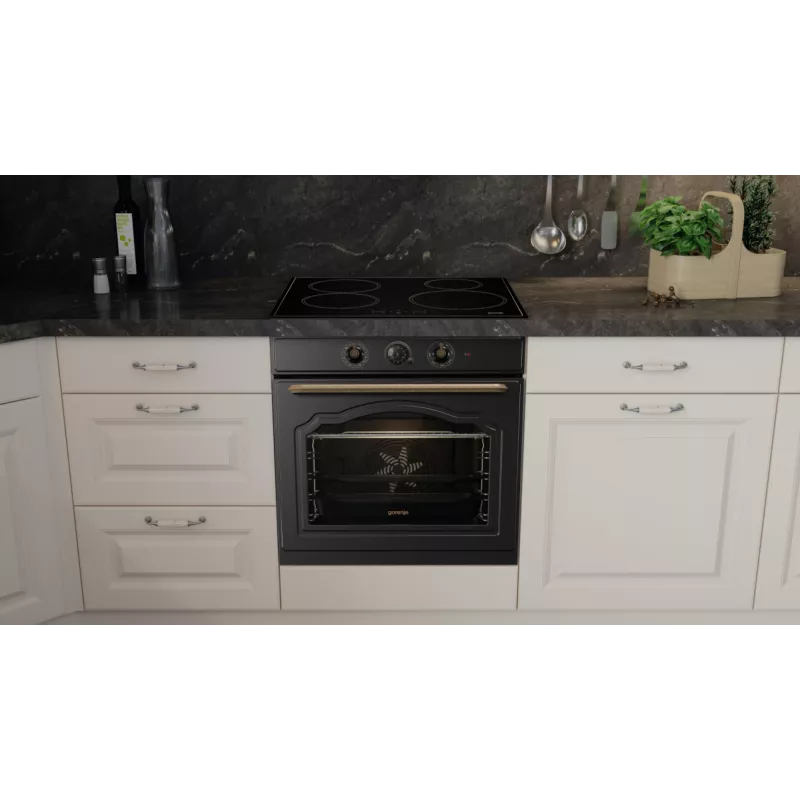 Gorenje BO3CO4L02 1 BOS67371CLB PL_ILCL liela elektriskā cepeškrāsns, 77 L, 2300 W, iebūvējama, melna