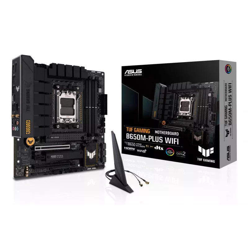 ASUS TUF GAMING B650M-PLUS WIFI mātesplate, AMD B650, Socket AM5, micro ATX