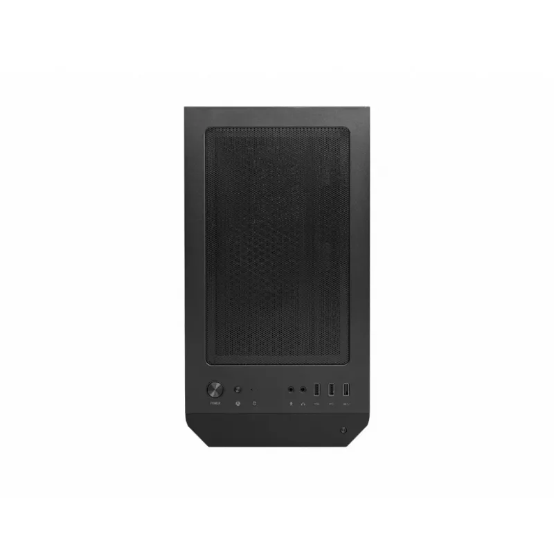 PC korpuss MSI MAG FORGE M100A Micro Tower Melns ar rūdītu stiklu, 3x120mm priekšējie ventilatori, RGB, microATX/Mini-ITX