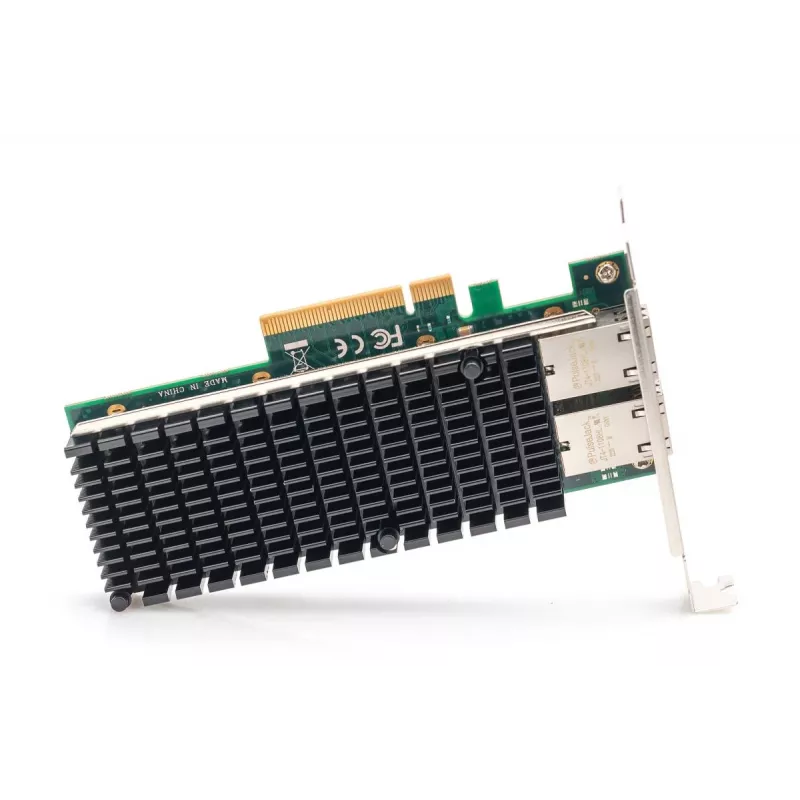 DIGITUS Ethernet servera adapteris - 10Gbps Divu Portu Pci-E X8. Intel X540 BT2