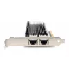 DIGITUS Ethernet servera adapteris - 10Gbps Divu Portu Pci-E X8. Intel X540 BT2