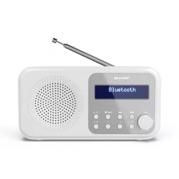 Sharp DR-P420(WH) Tokyo pārnēsājamais digitālais radio, DAB, DAB+, FM, 2 W, balts